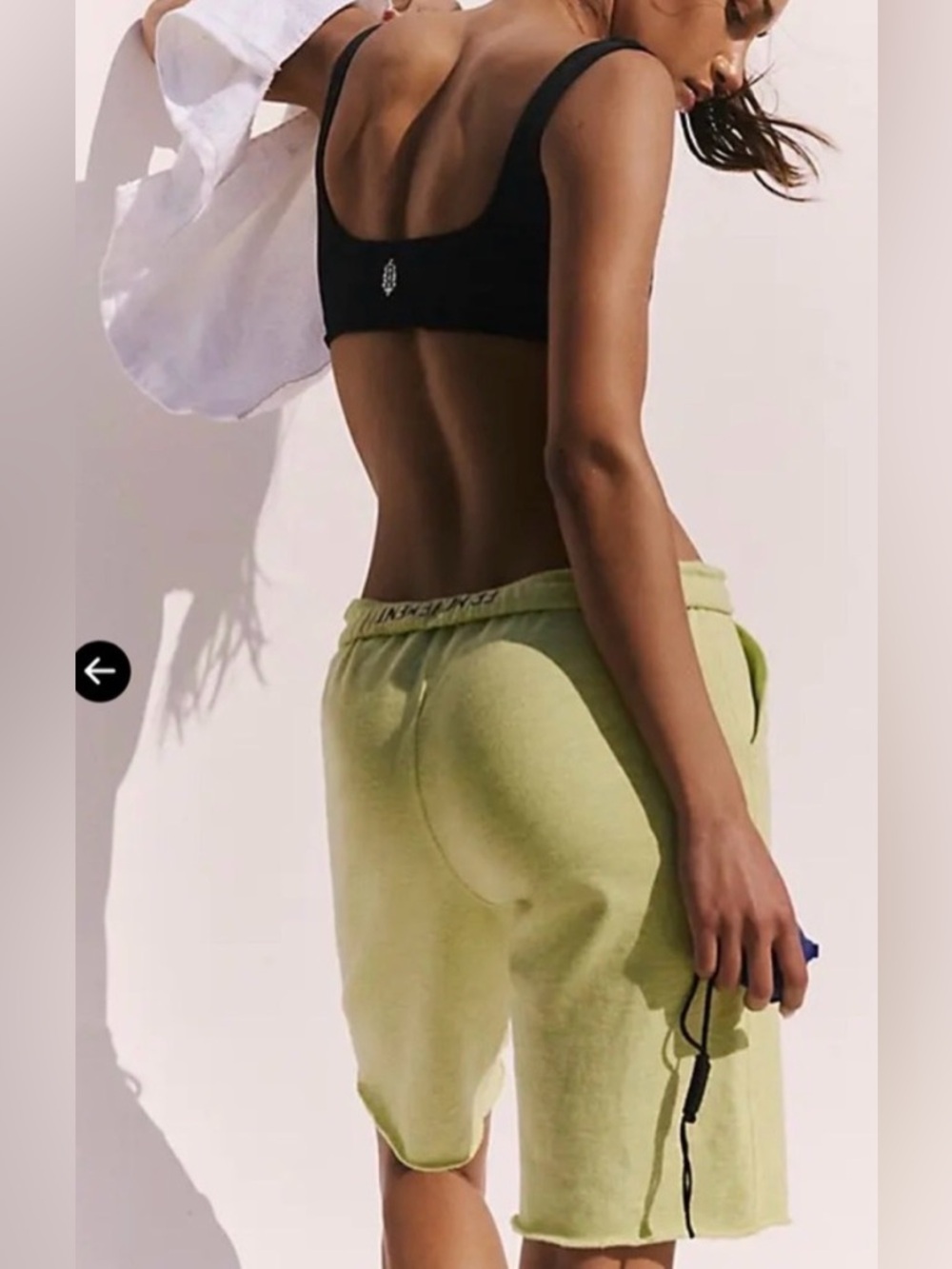 Free People For The Win Long Shorts. NWT. Sour citrus - Picture 5 of 5